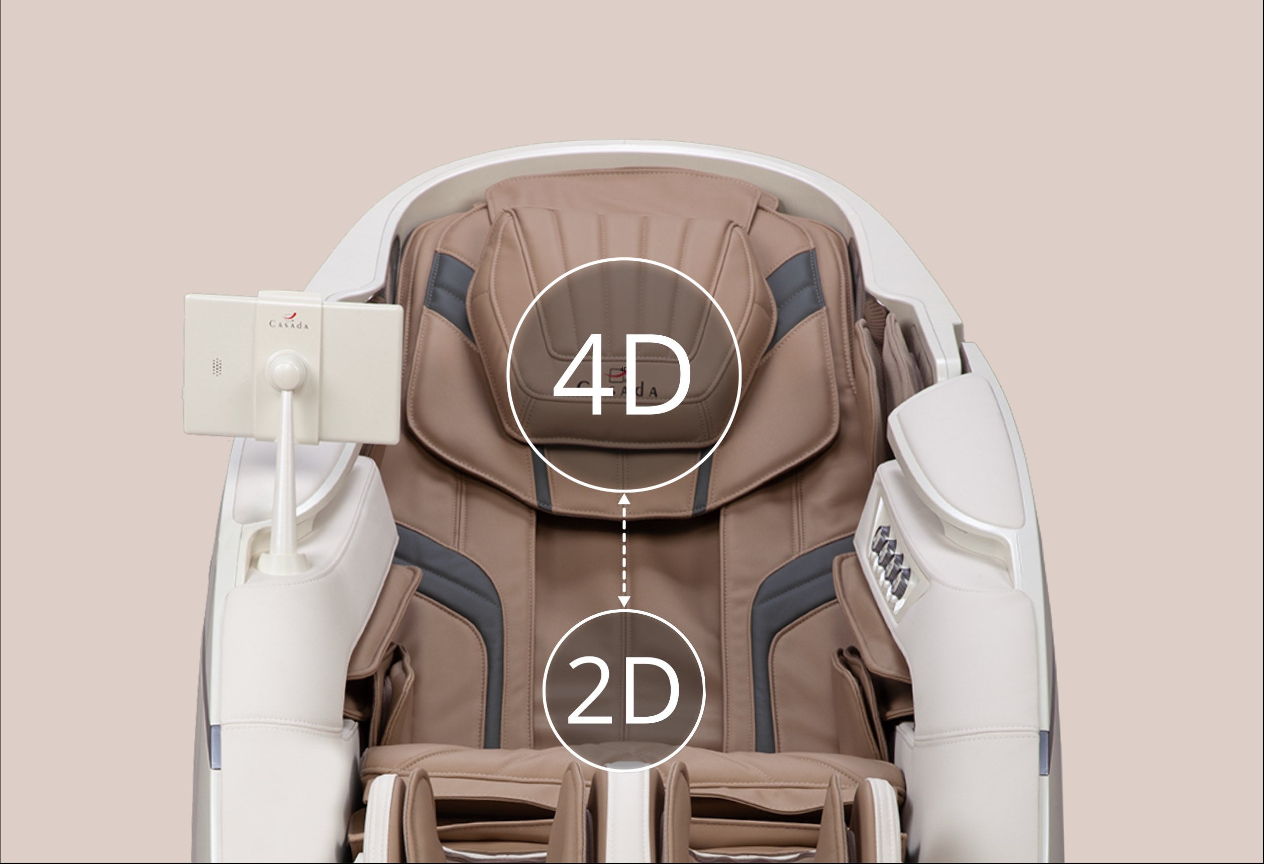 Fotel masujący Skyliner III grafika przedstawiająca 2 roboty masujący 4D i 2D