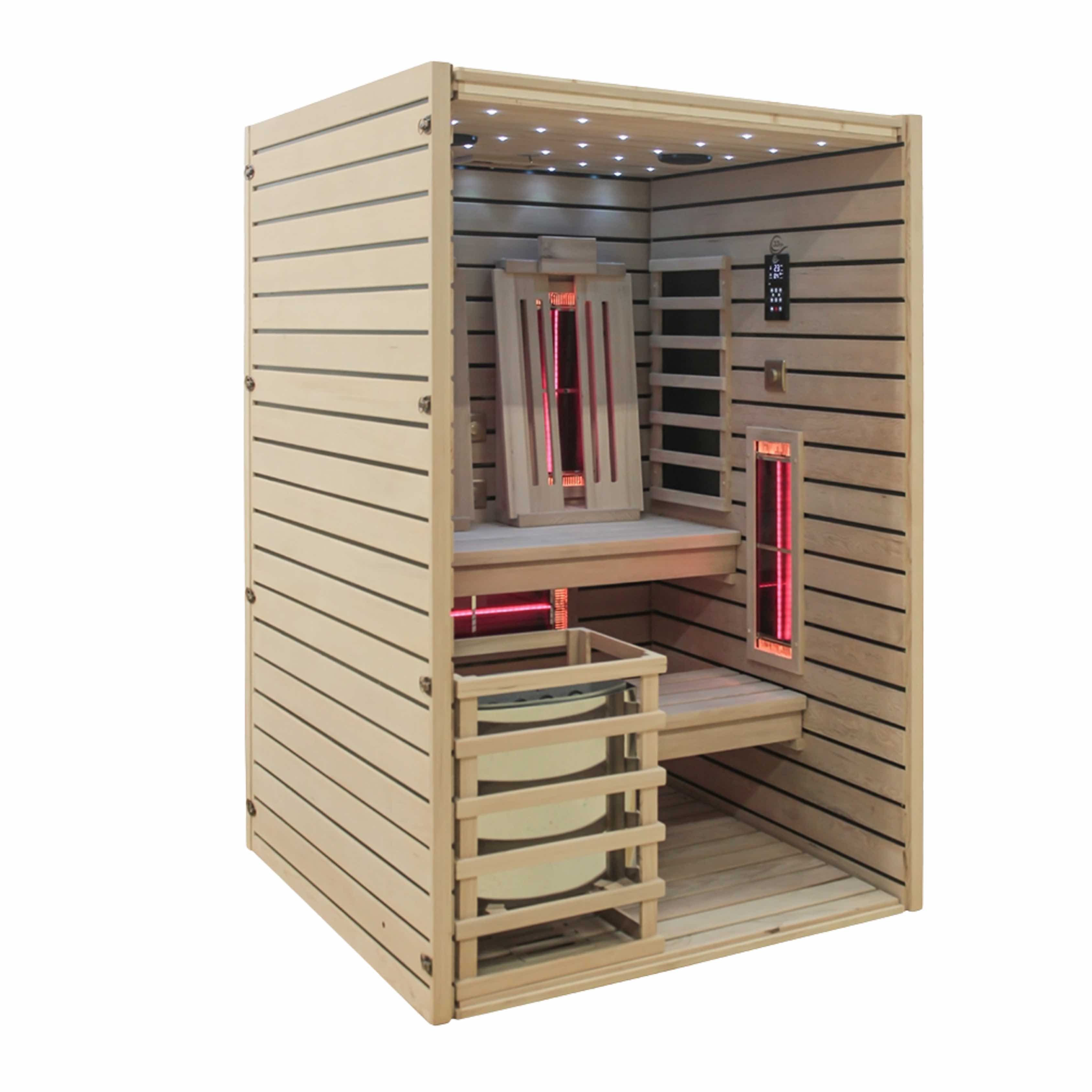 Sauna Sidora JCP130 hybrydowa widok z bocznego profilu