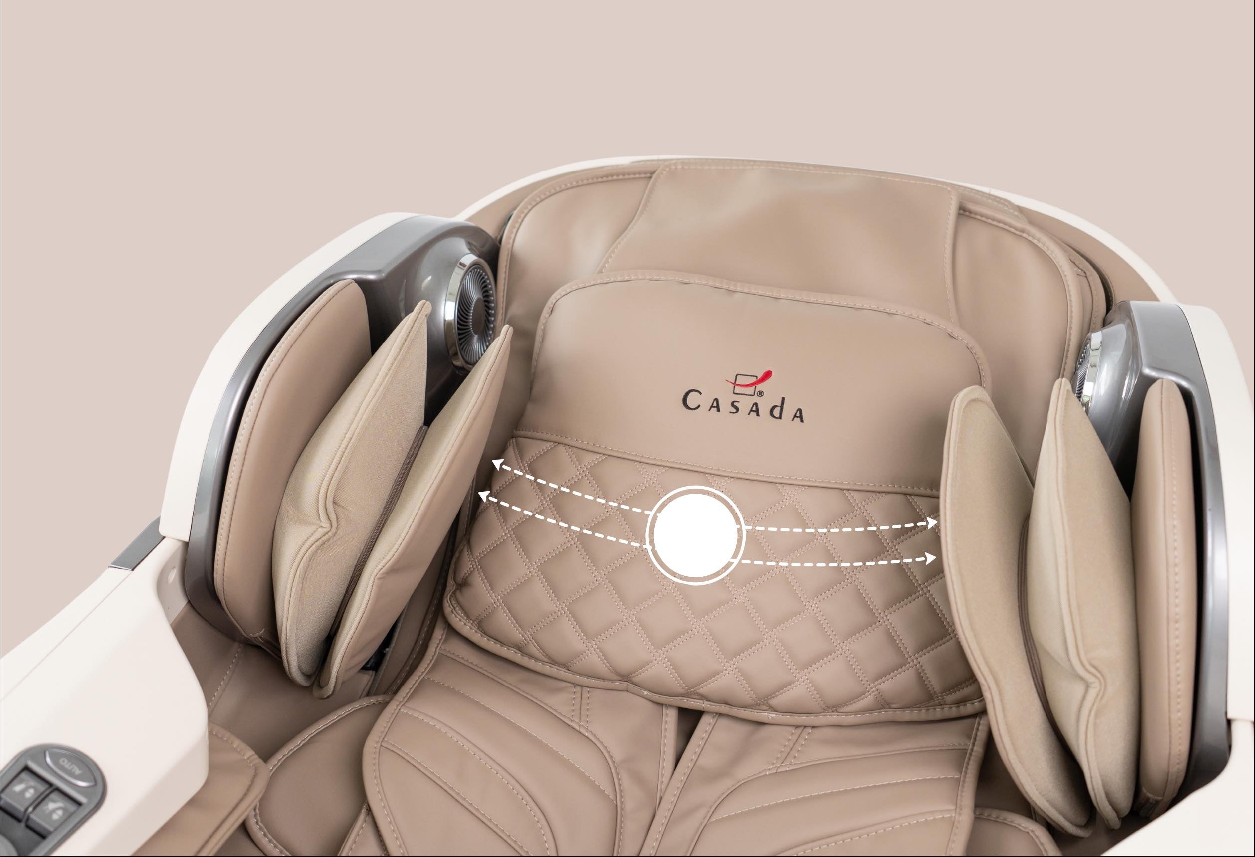 Grafika przedstawiająca technikę masażu shoulder grasp w fotelu masującym Skyliner 25y