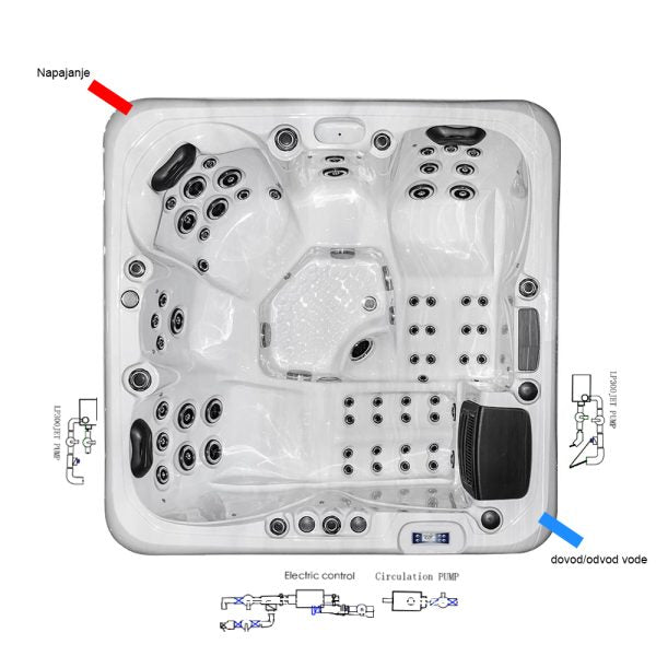 Wanna z hydromasażem Beta 623a