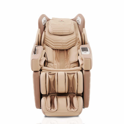Fotel masujący Alphasonic III White/Khaki od przodu