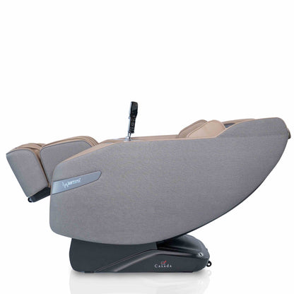 Fotel masujacy Betasonic III brazowy w pozycji zero gravity