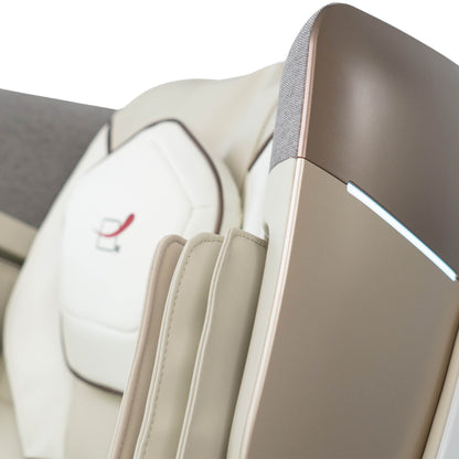 Zbliżenie na pasek LED, znajdujący się w górnej części zagłówka fotela Dreamliner.