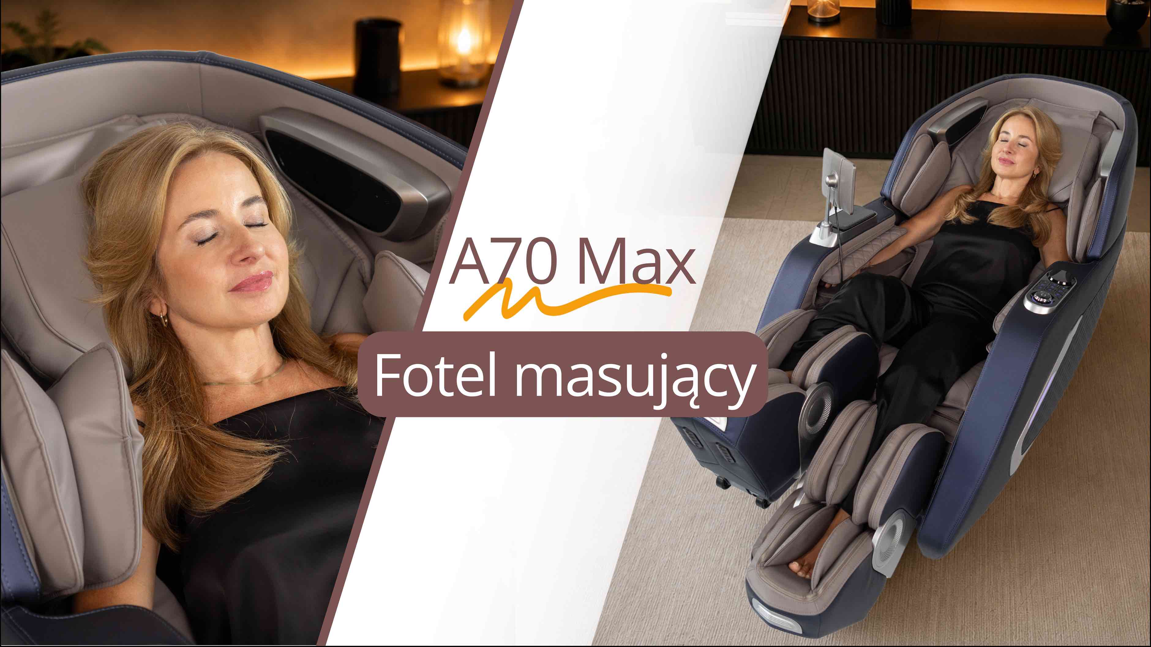 Okładka do filmu o fotelu masującym A70 Max Rotai
