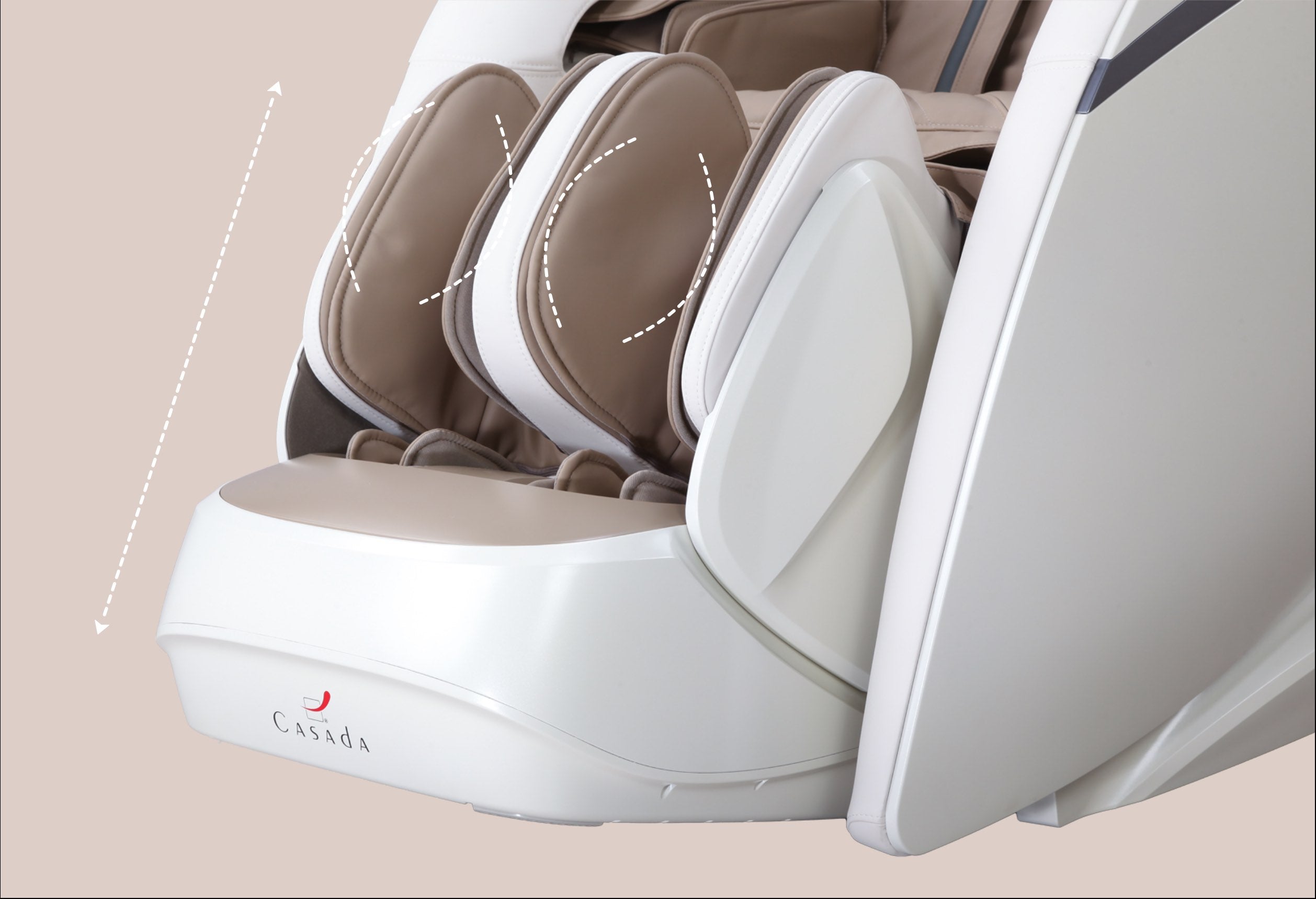Grafika przedstawiająca pracę podnóżka w fotelu masującym Skyliner III