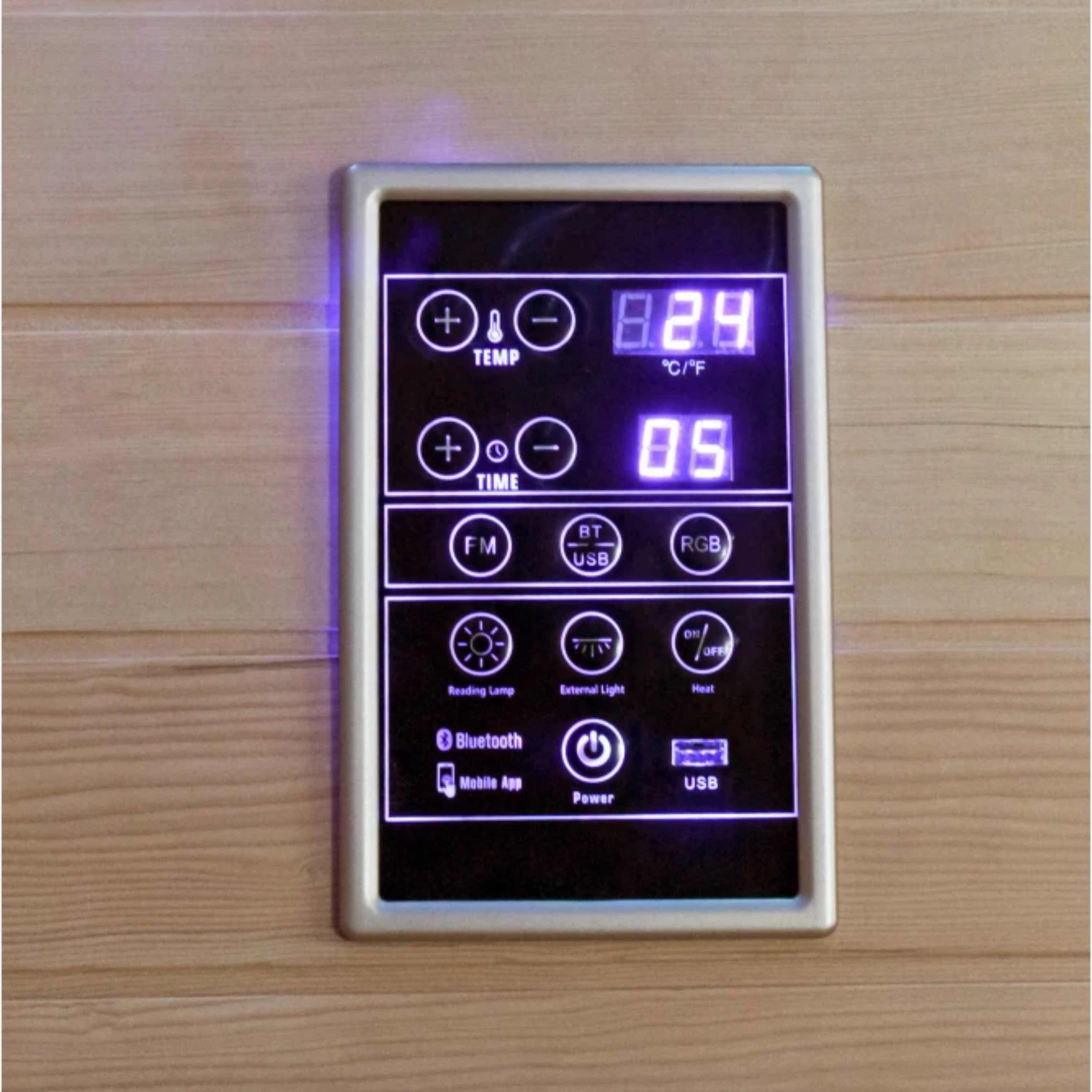 Sauna fińska JF180 Sidora Panel sterowania LED