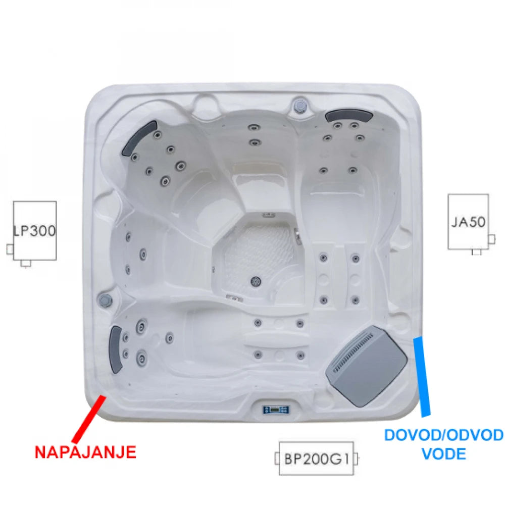 Wanna z hydromasażem JJSPA Gamma 123